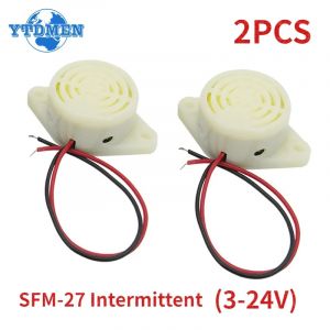 Buzzer SFM-27 95DB, 2 pièces, Buzzer actif à décibels élevés 3-24V 12V, buzzer électronique, alarme
