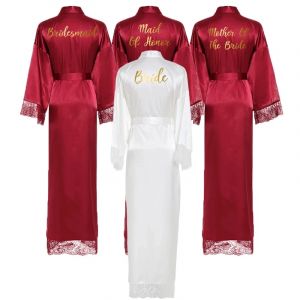 Femmes Robe longue Robe en Satin Robe de mariée Robes de demoiselle d'honneur Robe en dentelle Robe