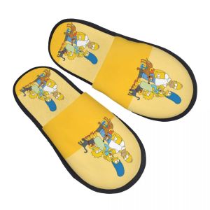 Pantoufles personnalisées Les Simpsons, Zones er Marge, pantoufles pour invités de l'émission