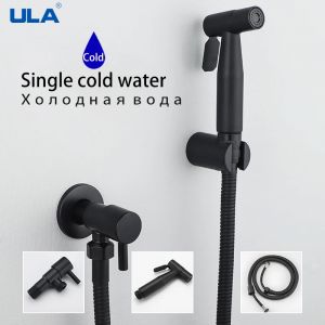 ULA robinet de Bidet noir, pulvérisateur de Bidet de toilette portable à main, robinet de Bidet de