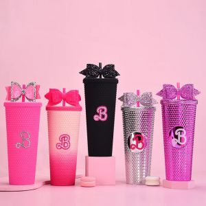 Tasses Thermos Double couche en acier inoxydable, couvercle de 710ml, strass pour femmes, tasse à