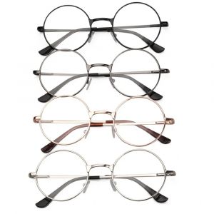 Lunettes de lecture rondes en m&eacute;tal pour hommes et femmes, lunettes &agrave; charni&egrave;re &agrave; ressort ultra