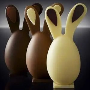 Moule 3D en Silicone lapin avec petit marteau, moules &agrave; chocolat joyeux p&acirc;ques, moule &agrave; bombe,