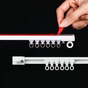 Rideau auto-adh&eacute;sif Non perfor&eacute;, Installation au plafond ou au mur, rail silencieux, rideaux de