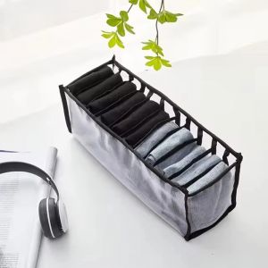 Bo&icirc;te de rangement d'organisation de chaussettes &agrave; 11 grilles, bo&icirc;te de rangement pliable pour