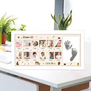 Ylsteed – cadre de souvenir pour bébé de 0 à 12 mois, images de jalon, cadre Photo à encre imprimé