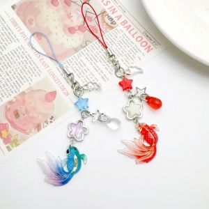 Pendentif porte-clés perlé étoile Koi exquis, lanière de téléphone polyvalente, accessoires de