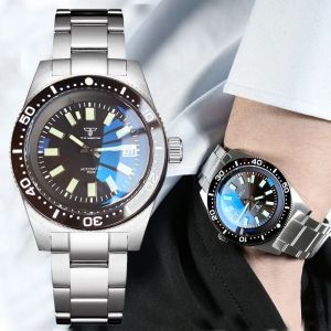 Tandorio-Montre de Plong&eacute;e existent MAS pour Homme, Cadran Noir et Gris, Lunette en C&eacute;ramique, Noeud