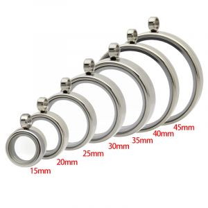 Médaillon à mémoire de vie en verre flottant de taille mixte, pendentif torsadé, médaillon en verre