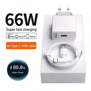 Chargeur mural super rapide UE Snap66 W, pour Huawei Mate 40 50 60 P50 Nova 8 9 10 Honor 90 100 X7