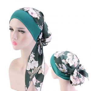 2020 mode imprimé fleurs femmes intérieur hijabs casquette musulman foulard turban bonnet prêt à