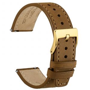 WOCCI-Bracelet de montre Elite, cuir Top Mars, d&eacute;gagement rapide, largeur de bande 18mm 20mm 22mm