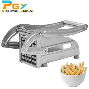 Machine professionnelle de coupe de pommes de terre françaises avec 2 lames, trancheuse manuelle de