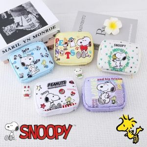 Snoopy sac de rangement de tampons pour femmes mignon Animation fille serviette hygi&eacute;nique pochette