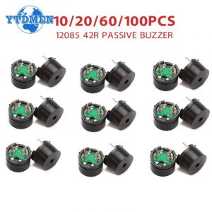 10/20/60/100 pi&egrave;ces 12085 Buzzer passif 12MM x 8.5MM 42R r&eacute;sistance 3V 5V 9V 12V dans un Kit de Mini