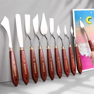 Couteau à Palette pour peinture, spatule en acier inoxydable, couteau à Palette pour peinture à