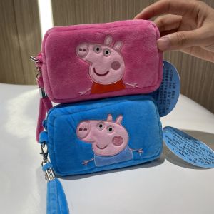14-19CM véritable Peppa Pig Bundle poche 8 amis papa maman Peppa George peluche Bahs poupées en