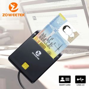 Zoweetek-Lecteur de carte à puce USB ID, lecteur électronique Chri pour puce ISO 7816 EMV IC DNIE,