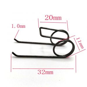 Ressort de torsion Double, fil de 1.0MM, diam&egrave;tre 11mm, ext&eacute;rieur D, ressort de torsion solide