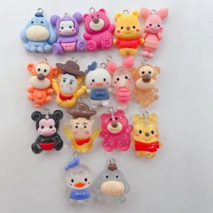 10 pièces nouveau dessin animé mignon Mickey Tigrou Animal breloque résine bricolage pendentif