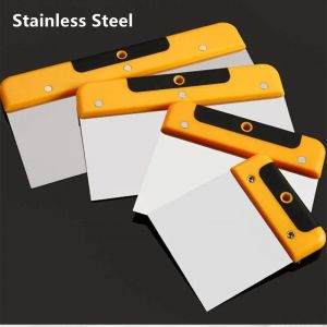 Couteau à mastic en acier inoxydable, outil de peinture, grattoir à mastic, pelle à plâtre, spatule