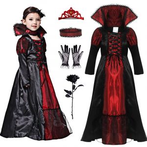 Costume de Vampire gothique pour bébés filles, vêtements de fête princesse d'halloween, robe de