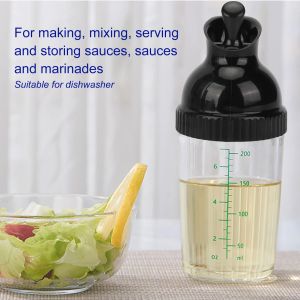 Shaker à salade de 200ml, sans BPA, empêche les fuites, pot à vinaigrette avec couvercle pour la