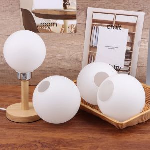 Abat-jour en verre blanc, abat-jour globe laiteux adapté à la lampe, couvercle de lumière rond