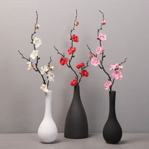 Fleurs de cerisier en prune, fleurs artificielles en soie, Branches d'arbre Sakura, décoration de