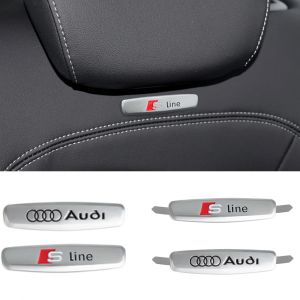 Autocollant embl&egrave;me int&eacute;rieur de si&egrave;ge arri&egrave;re en m&eacute;tal, 1 pi&egrave;ce, accessoires pour Audi Sline A3 A4