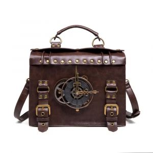 Norbinus Steampunk sacs &agrave; bandouli&egrave;re simples Vintage femmes sacs &agrave; main gothique messager sac &agrave;