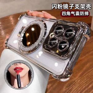 Pour Xiaomi Redmi Note 13 Pro 5G 14 4G 12 POCO X6 F6 M6 étui miroir paillettes support placage
