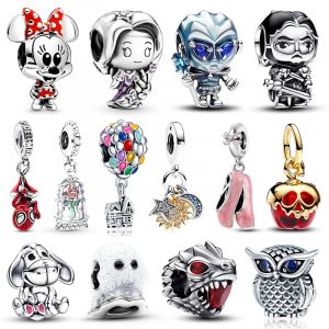 Pendentifs en forme de Mickey Disney, perles breloque, adaptés au Bracelet, collier, porte-clés pour