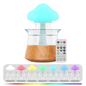 Humidificateur ultrasonique de 300ml, humidificateur de nuage de pluie, goutte d'eau, minuterie 5H,