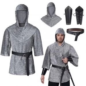 Costume de Cosplay de chevalier templier médiéval, chemise, tenues de la Renaissance médiévale,