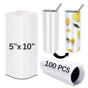 100 pièces 20oz Sublimation gobelet enveloppe rétractable, sacs en Film rétractable de transfert de