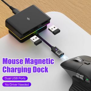 Station de Charge magnétique pour souris RGB, pour Logitech G PRO X SUPERLIGHT 2 MX Master 3S 3