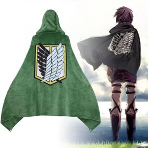 Cape à capuche attaque sur Titan, pyjama Anime Shingeki No Kyojin, couverture Levi Cosplay, châle en