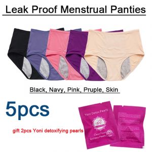 Culotte menstruelle imperméable en coton pour femme, sous-vêtement physiologique, slip menstruel,