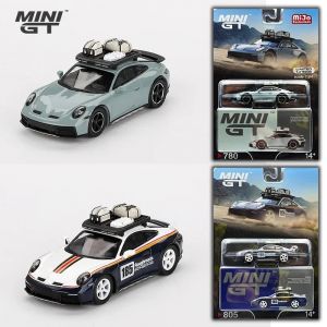 MINIGT en Stock 1:64 Porsche 911 992 Dakar Rallye Design paquet moulé sous pression modèle