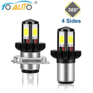 4000LM Moto phare LED BA20D H6 H4 ampoules salut Lo faisceau Moto LED Moto phare lampe 6000K blanc