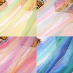Tissu en Tulle imprimé arc-en-ciel coloré, 155x100 Cm, bricolage, couture, jupe Tutu pour fête