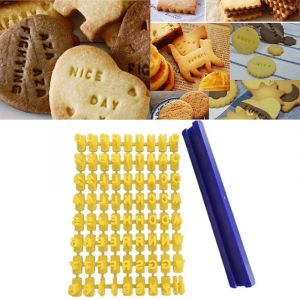 Céramique Art Alphabet numéro lettre polymère argile presseur timbre gaufreur moule étanchéité