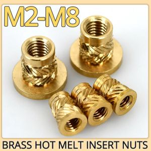 Écrou de type T en cuivre gaufré mométrage, insert thermofusible en laiton, filetage, moulage