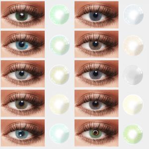 Visual Click Lentille de couleur naturelle pour les yeux Lentilles de contact de couleur gris reine