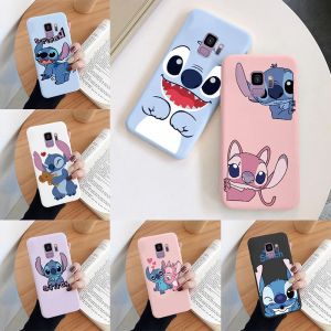 Pour Samsung Galaxy S9 S 9 Plus cam&eacute;ra prot&eacute;ger couverture souple Silicone mignon dessin anim&eacute; Lilo
