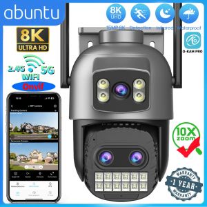 Cam&eacute;ra IP Wifi 15MP 8K PTZ, Zoom 10X, trois objectifs, double &eacute;cran HD, cam&eacute;ra de Surveillance