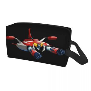 Sac &agrave; cosm&eacute;tiques de voyage personnalis&eacute; UFO Goldorak Grendizer Robot pour Anime Manga maquillage