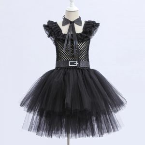 Robe de Princesse en Maille pour Petite Fille de 2, 4, 6, 8, 10 et 12 Ans, Tenue de Bal, Costume de