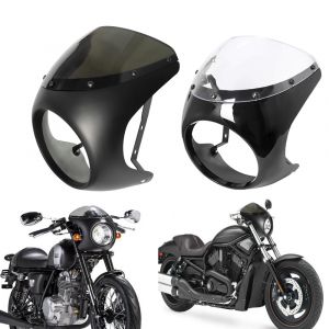 Pour Harley Sportster Bobber Touring Honda moto universelle caf&eacute; Racer 7 pouces phare guidon